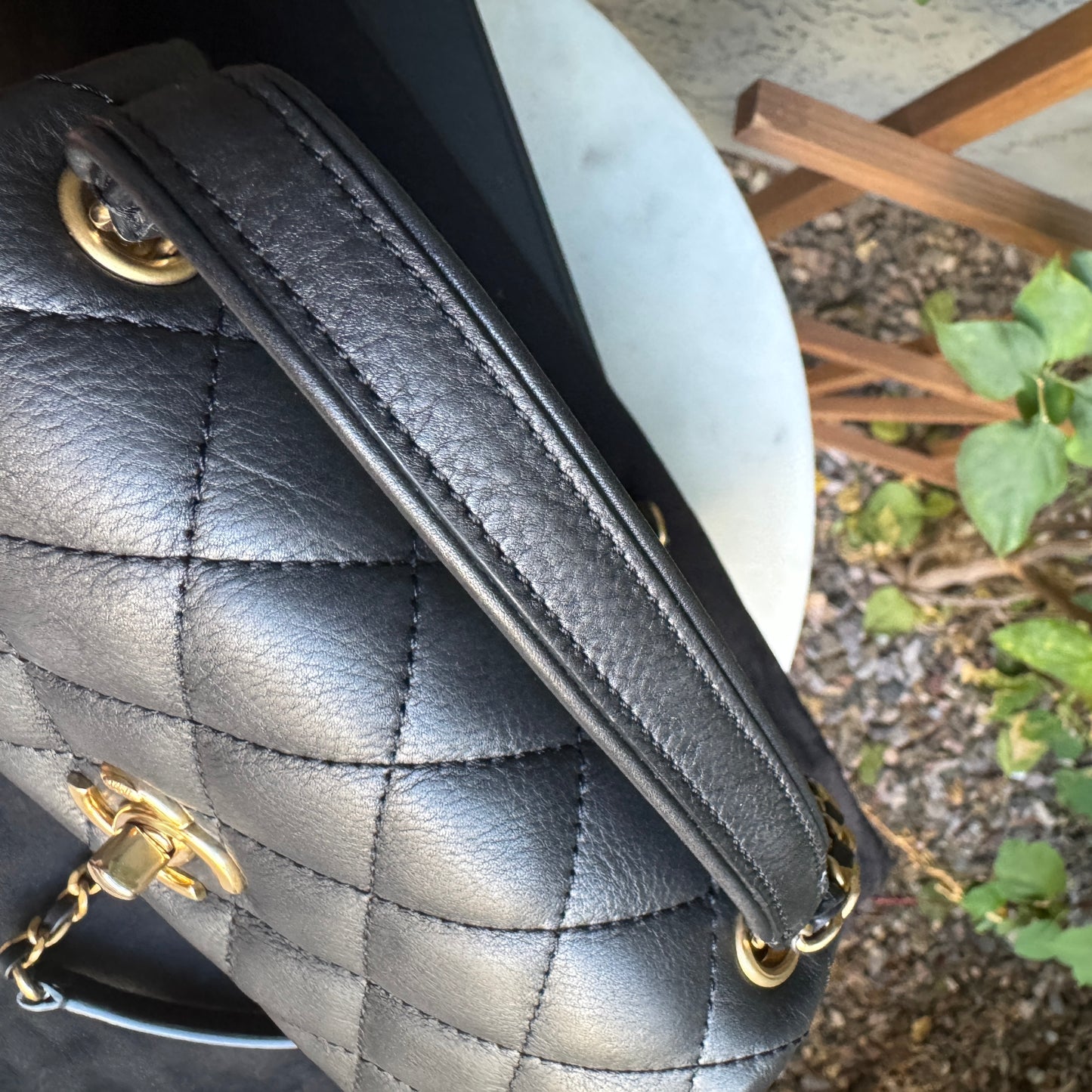 Chanel Quilted Leather Mini Business Affinity Flap Crossbody