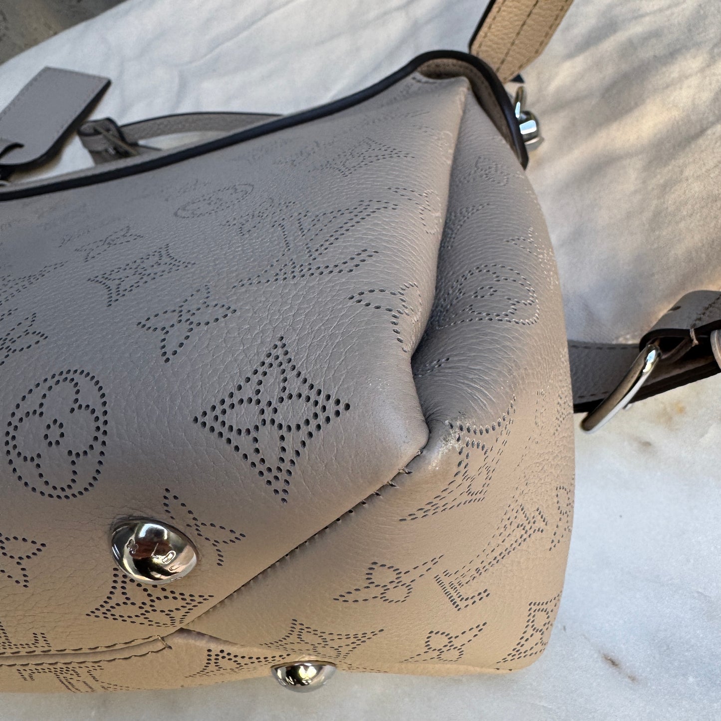 Louis Vuitton Monogram Mahina Leather Hand It All PM Crossbody