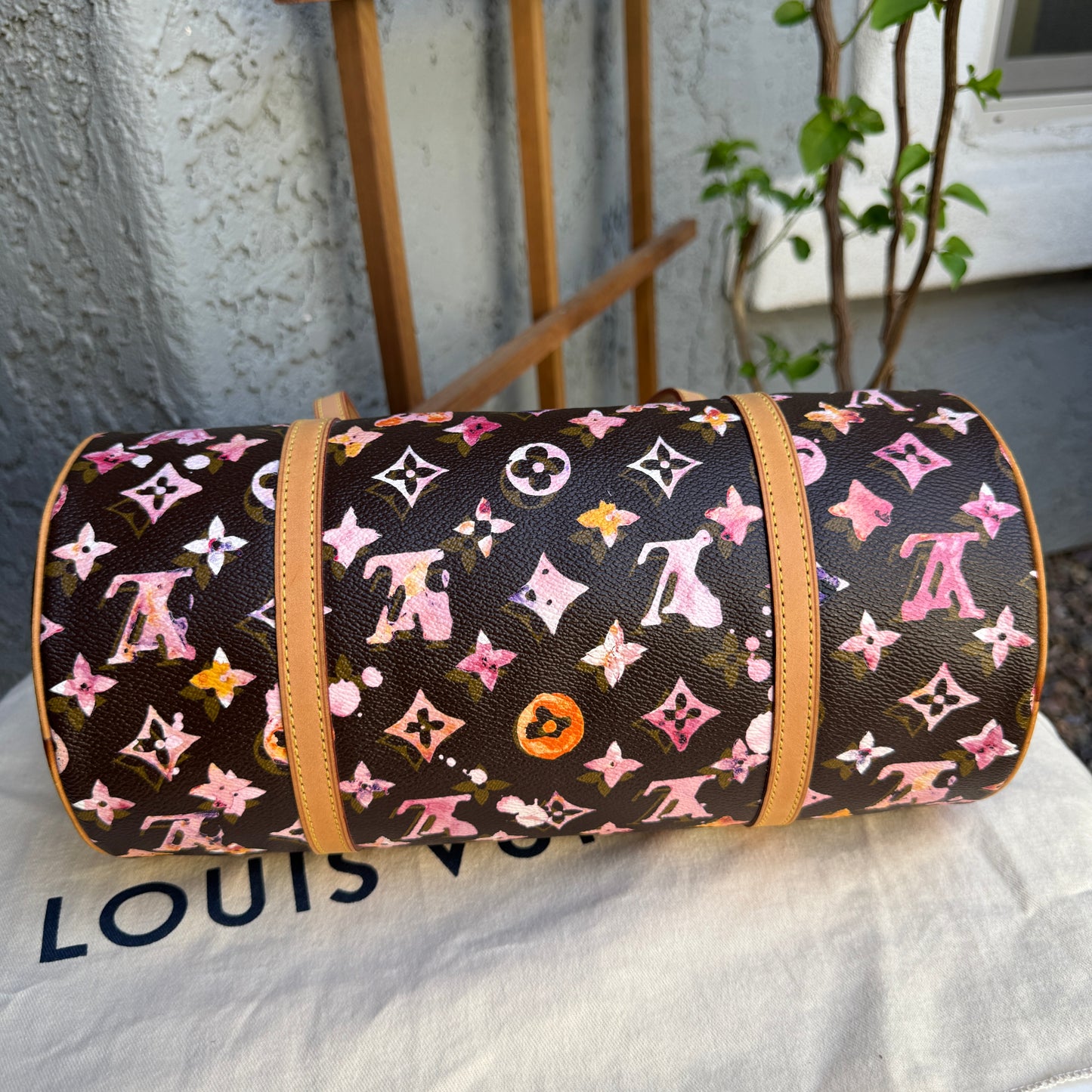 Louis Vuitton Richard Prince Monogram Watercolor Papillon 30 Shoulder Bag