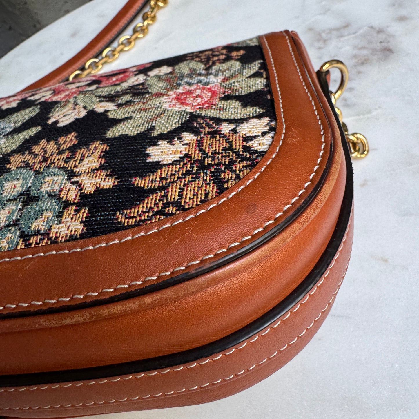 Celine Floral Jacquard Chain Maillon Triomphe