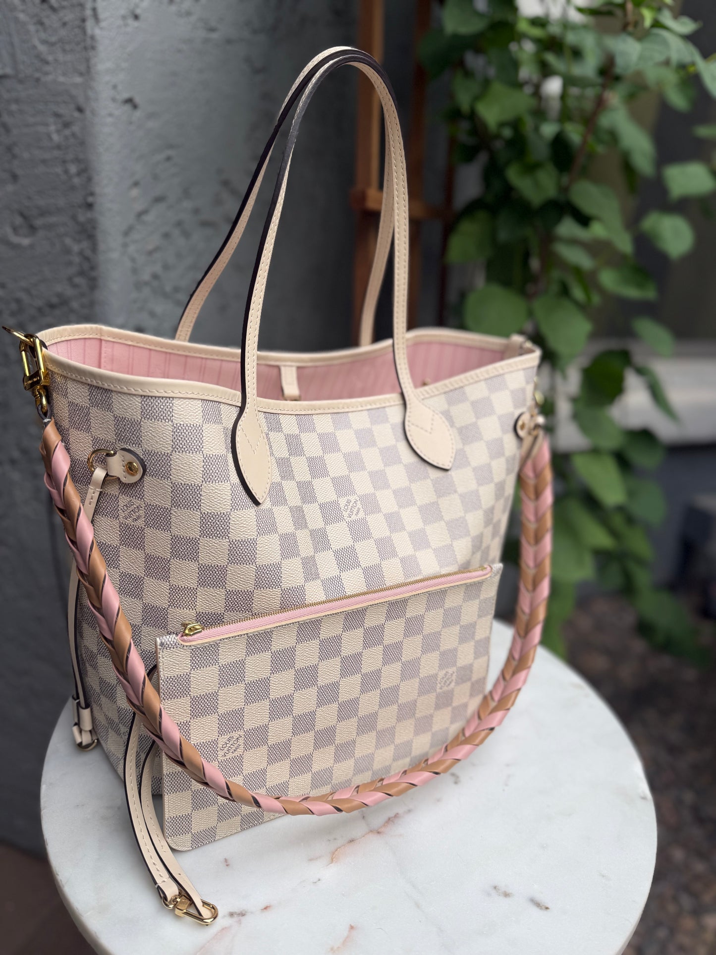 Louis Vuitton Braided Damier Azur Neverfull MM