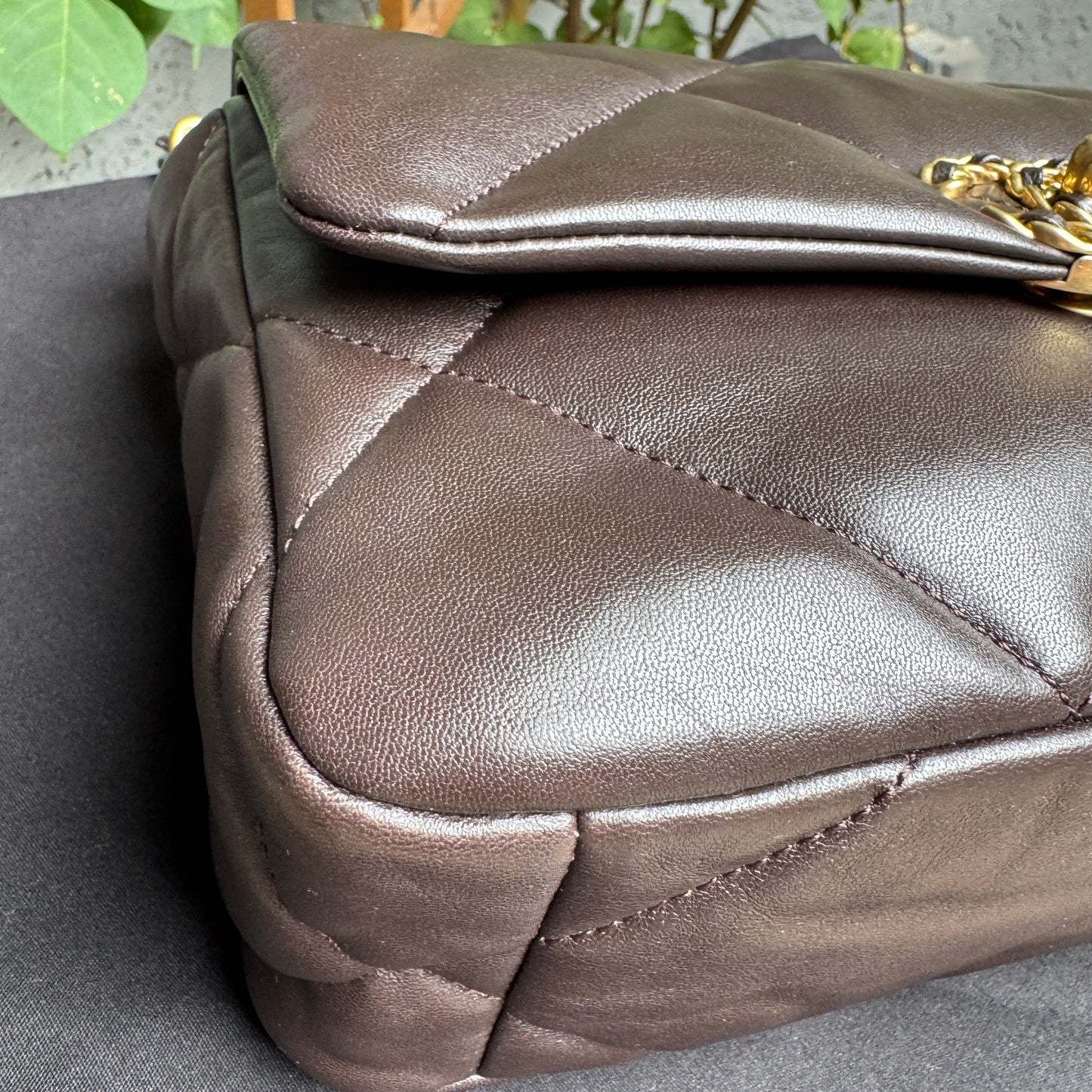 Chanel Medium 19 Shiny Lambskin Quilted Flap Crossbody
