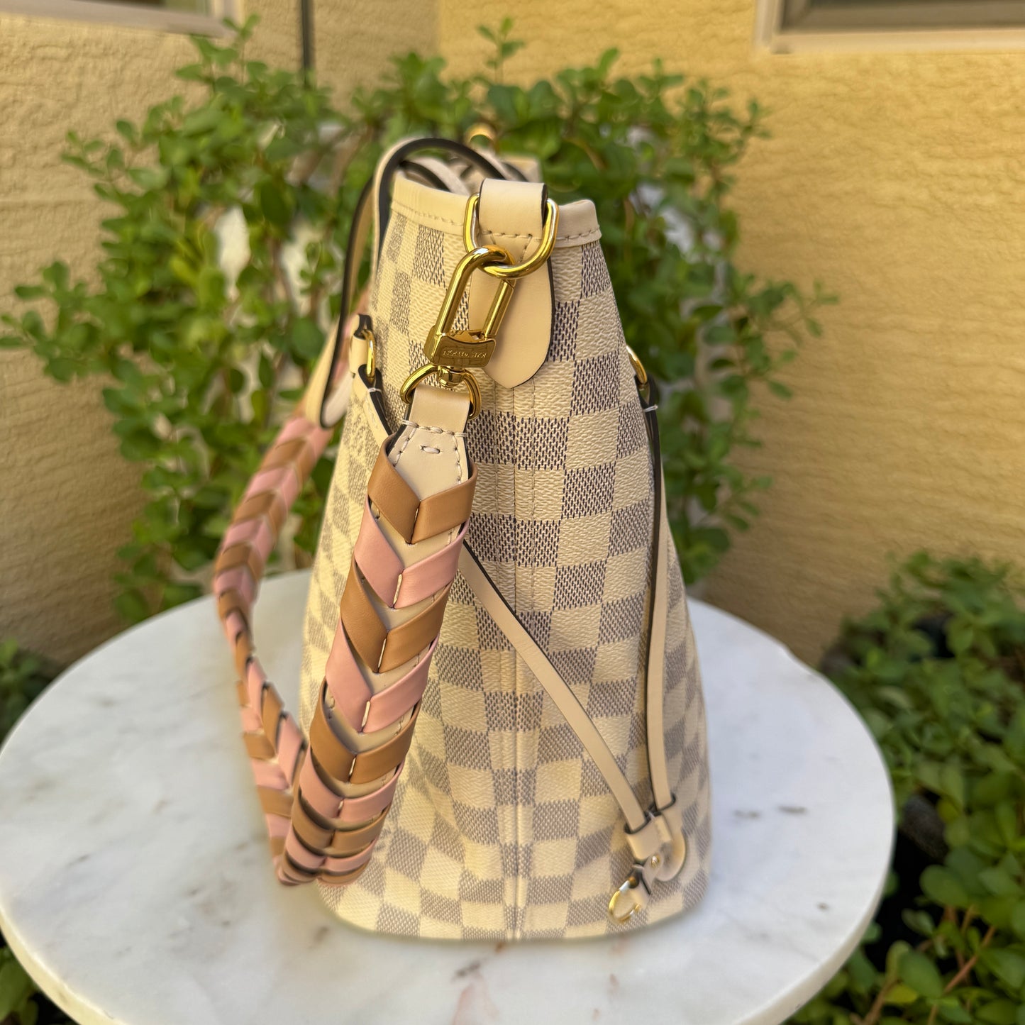 Louis Vuitton Braided Damier Azur Neverfull MM