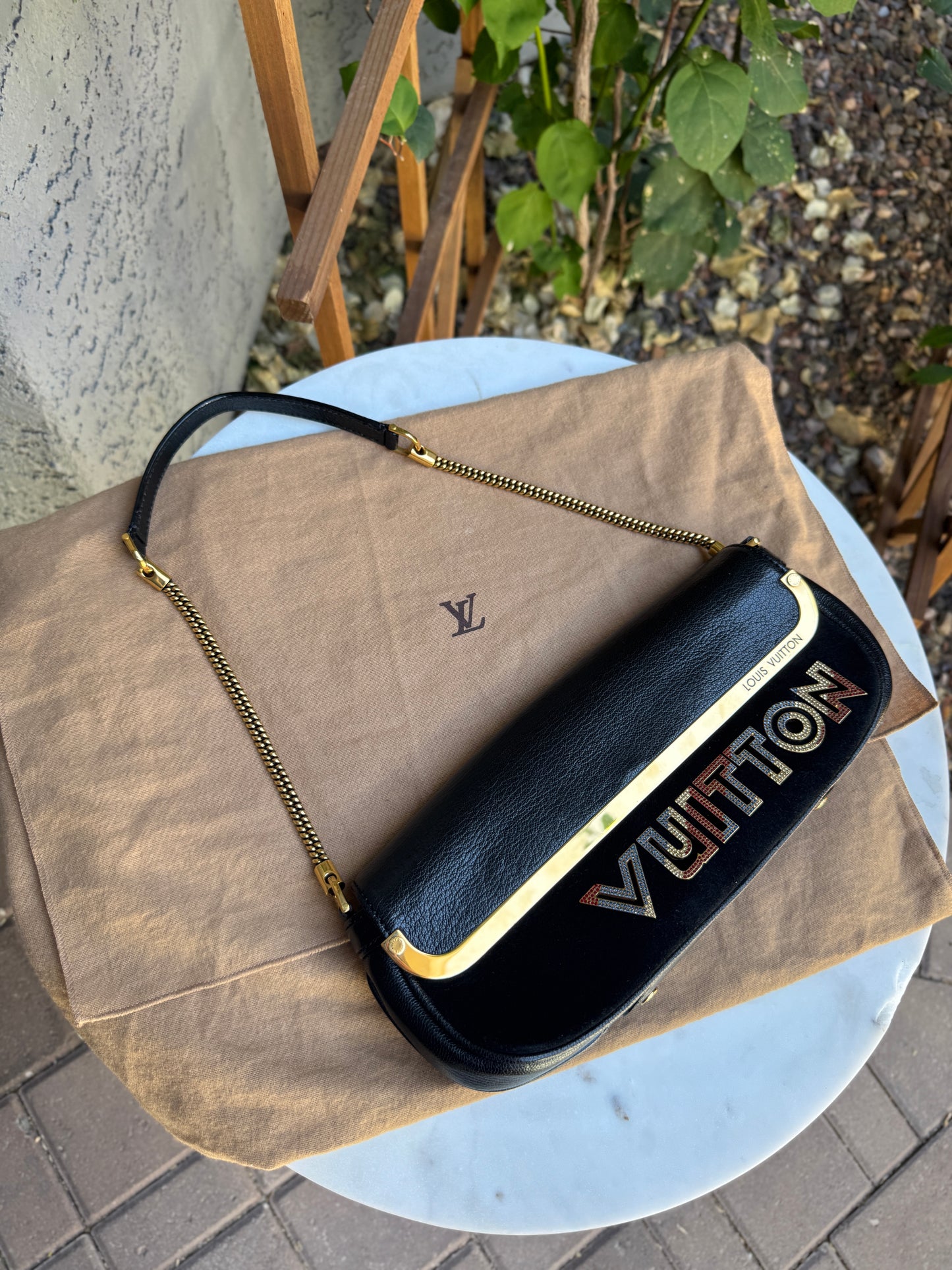 Louis Vuitton Avant Garde Leather Pochette Shoulder Bag