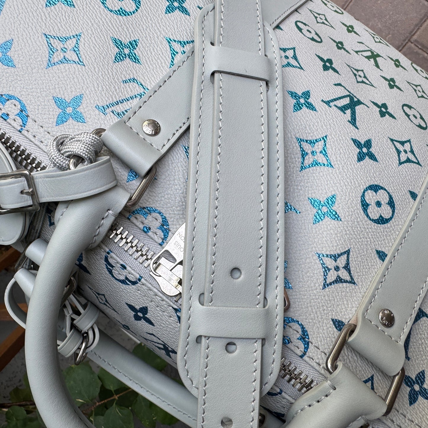 Louis Vuitton Multicolor Iridescent Monogram Keepall Bandoulière 55