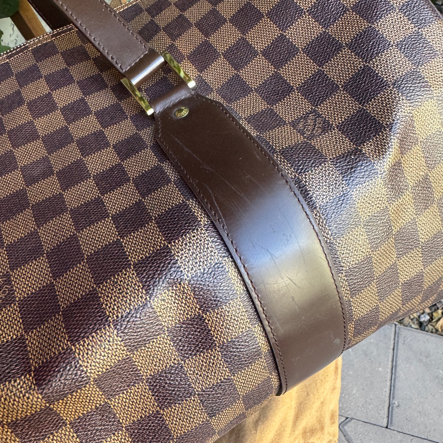 Louis Vuitton Vintage Damier Ebene Golf Cup Sac Polochon 55 Duffle