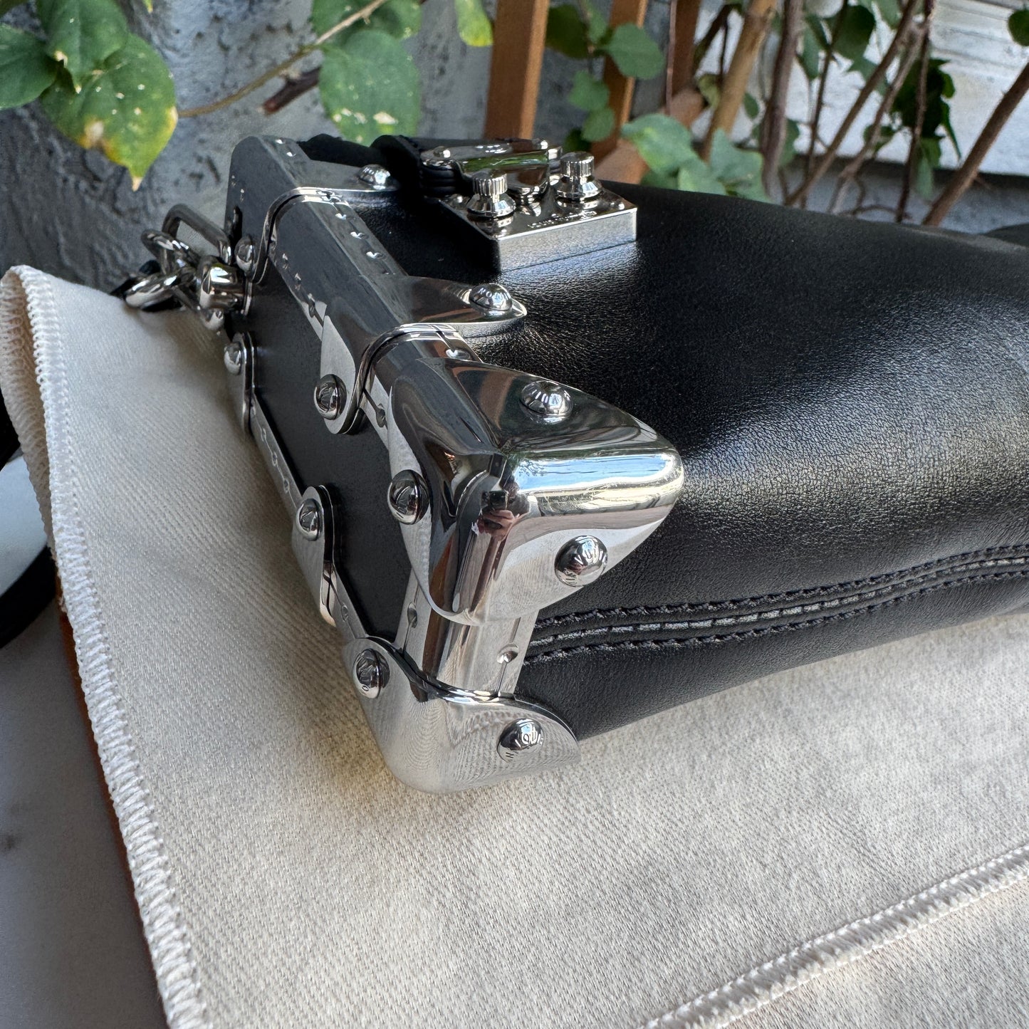 Louis Vuitton Calfskin Leather Soft Slim Trunk Crossbody