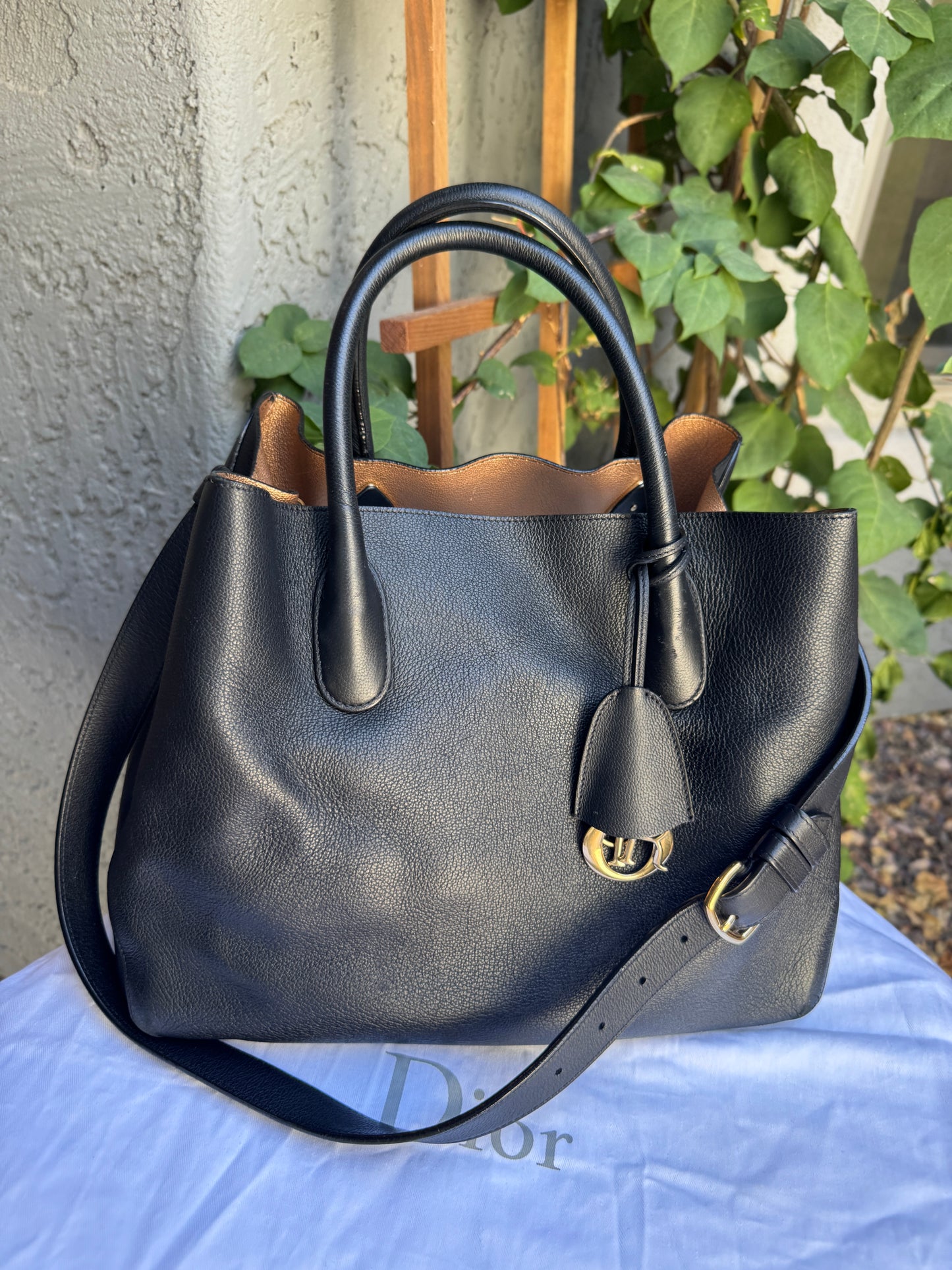 Dior Open Bar Leather Tote