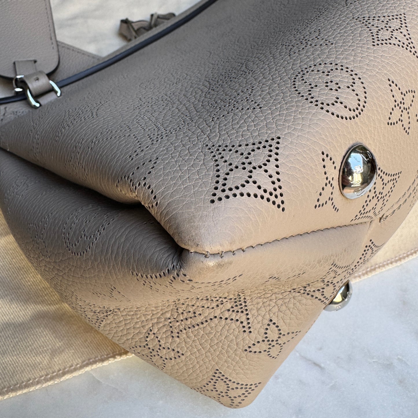 Louis Vuitton Monogram Mahina Leather Hand It All PM Crossbody