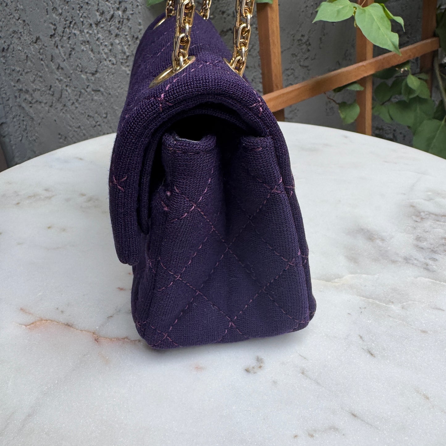 Chanel Reissue 2.55 Flap Bag Quilted Jersey 224 Double Flap Crossbody