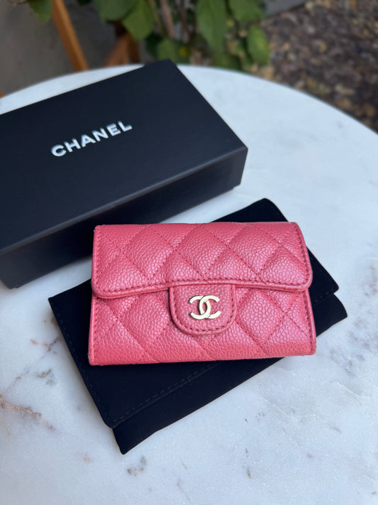 Chanel Caviar Classic Flap Card Holder Wallet