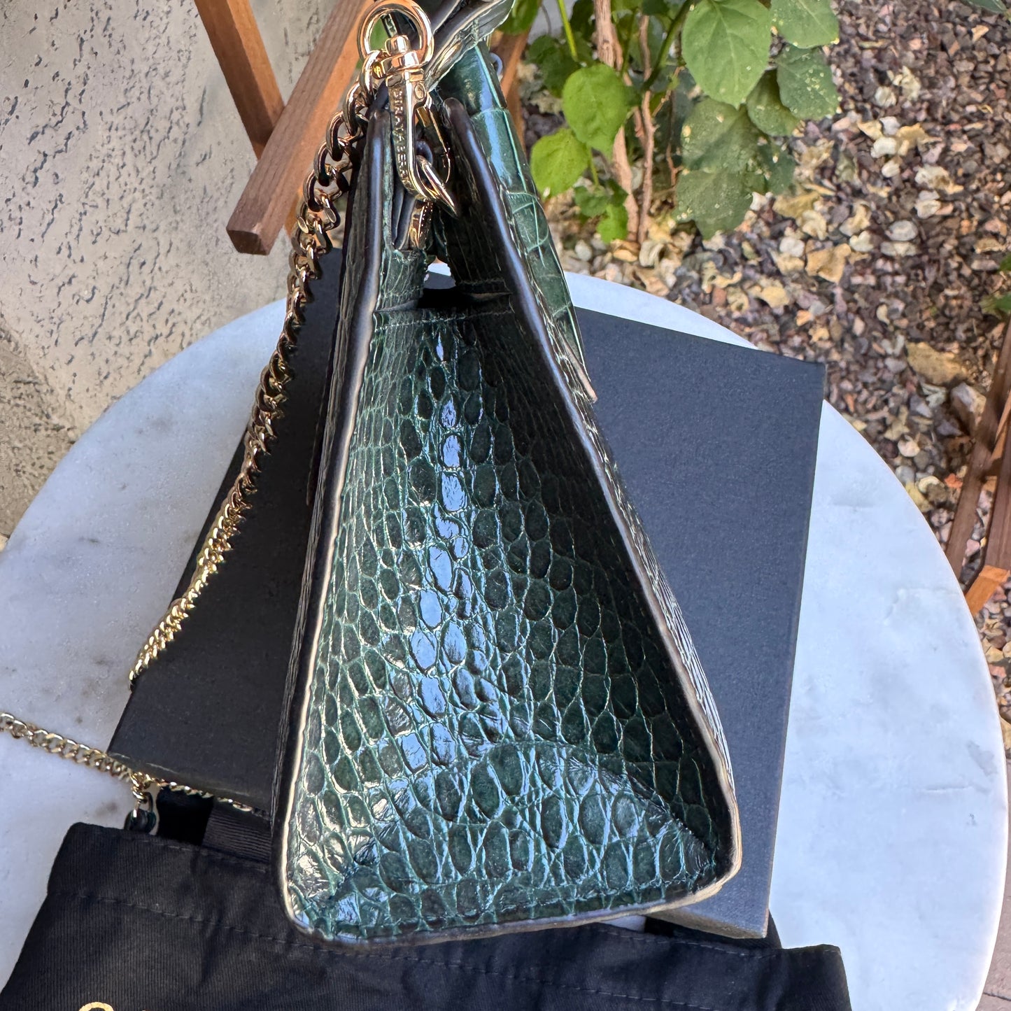 Strathberry Embossed Croc Leather Mini Tote Leather Crossbody