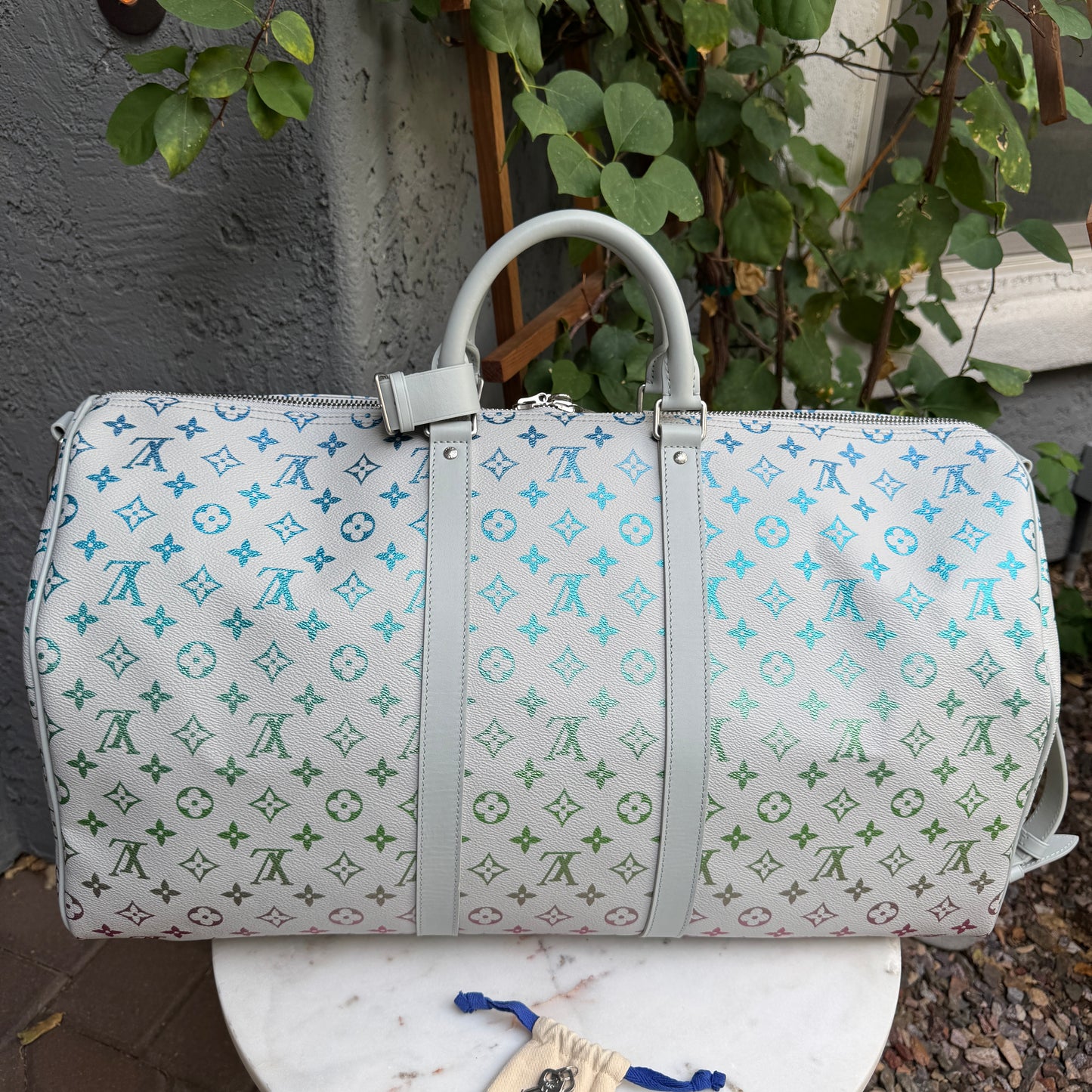 Louis Vuitton Multicolor Iridescent Monogram Keepall Bandoulière 55