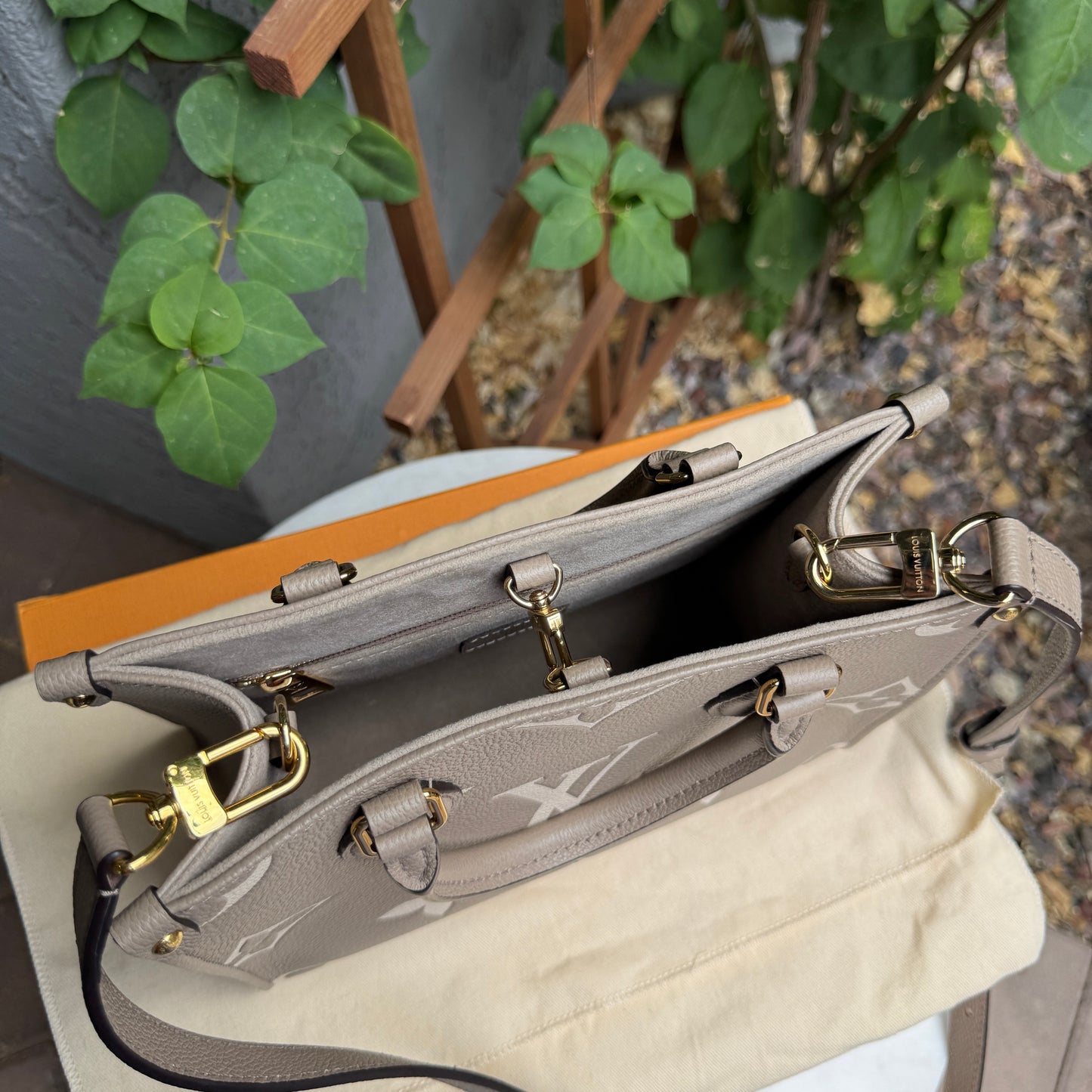 Louis Vuitton OnTheGo PM Bicolor Monogram Empreinte Leather Crossbody