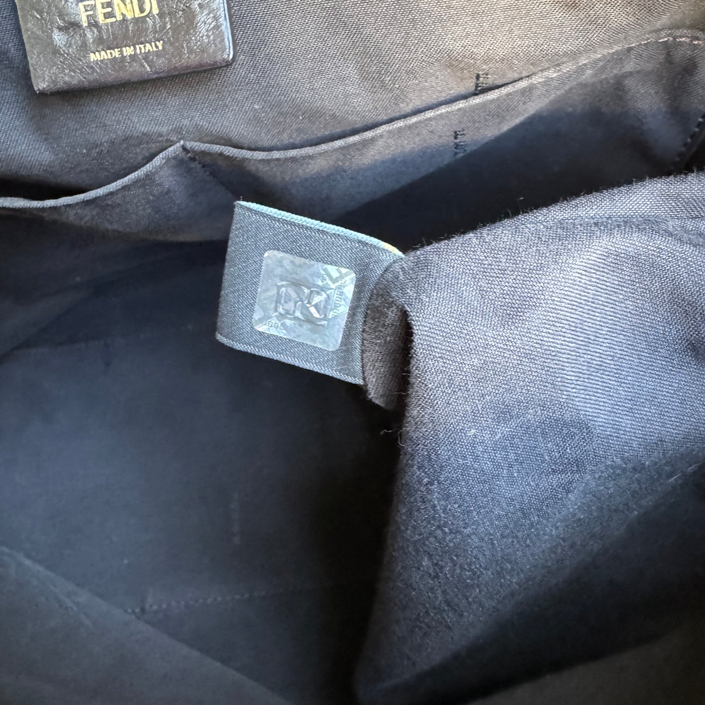 Fendi Turnlock Zucca Canvas Hobo Shoulder Bag