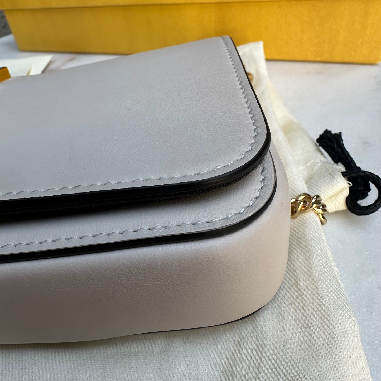 Fendi Fendigraphy Wallet On Chain Leather Crossbody
