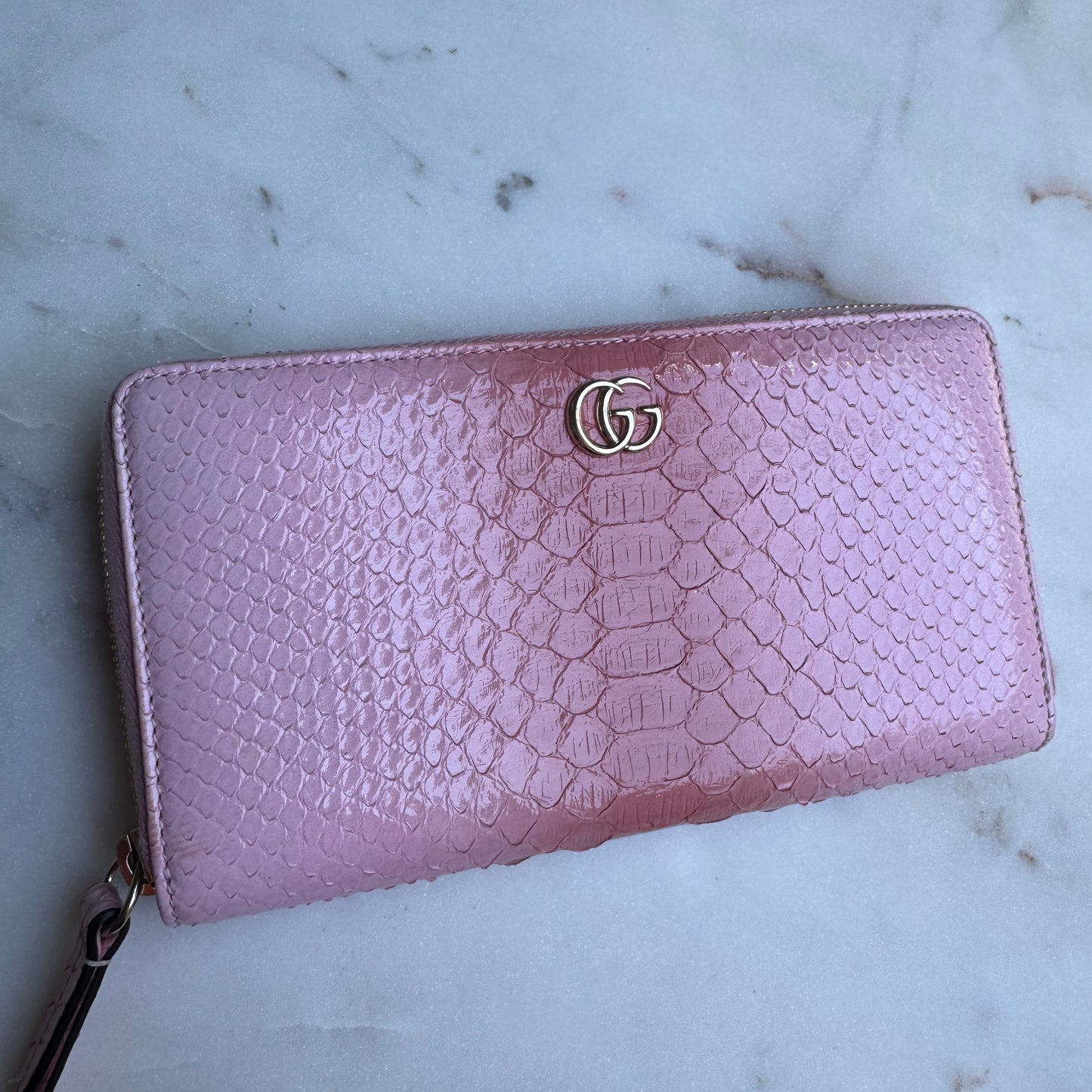 Gucci Ombré Python Zippy Wallet