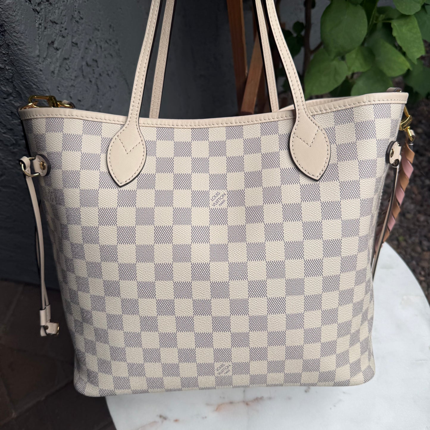 Louis Vuitton Braided Damier Azur Neverfull MM