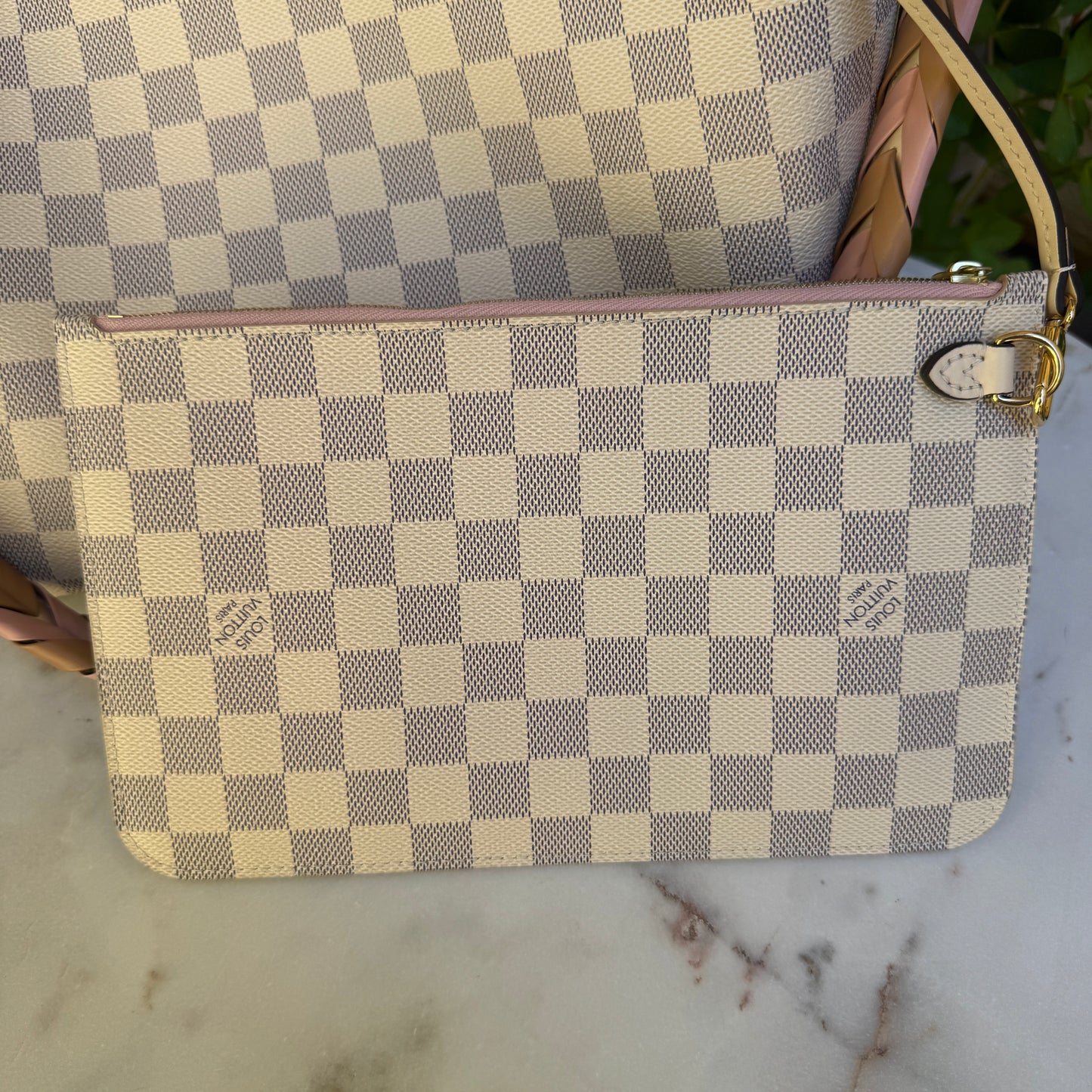 Louis Vuitton Braided Damier Azur Neverfull MM
