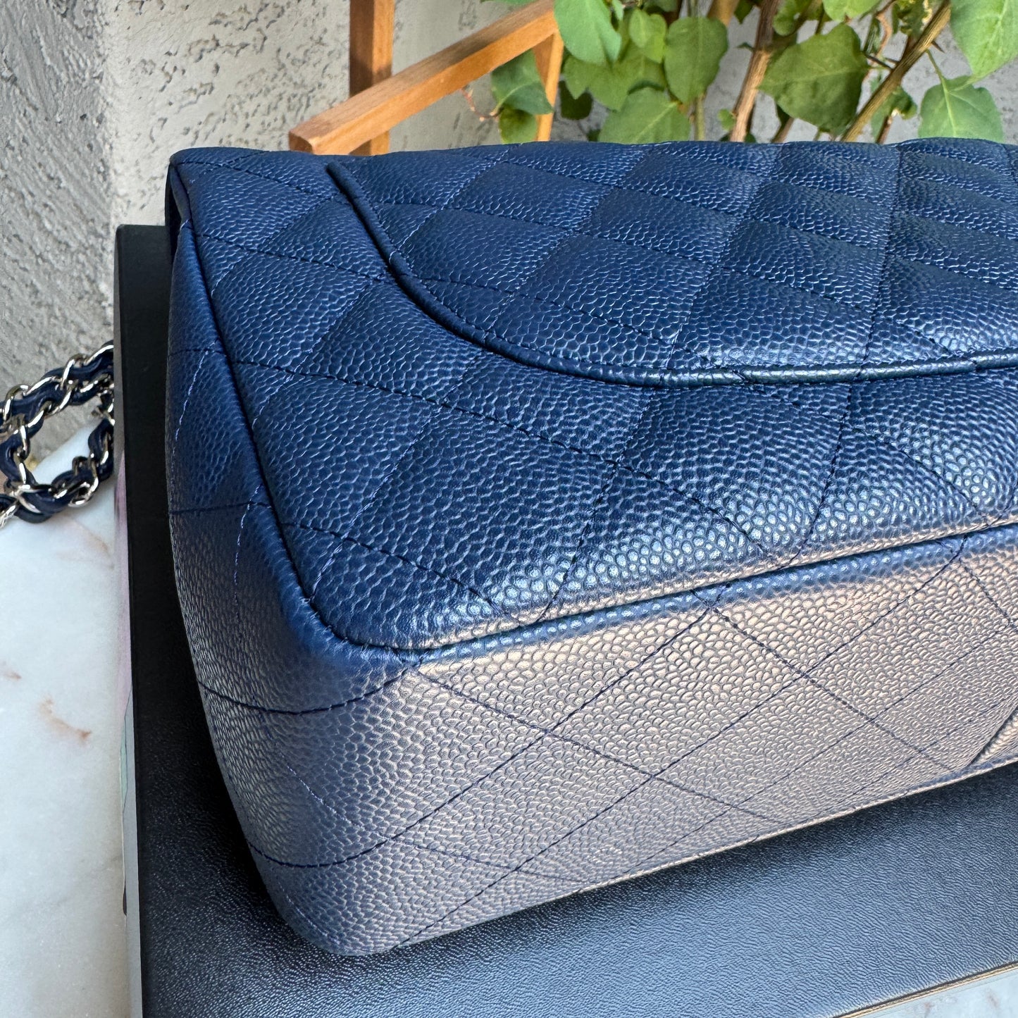 Chanel Jumbo Classic Single Flap Caviar Leather Shoulder Bag