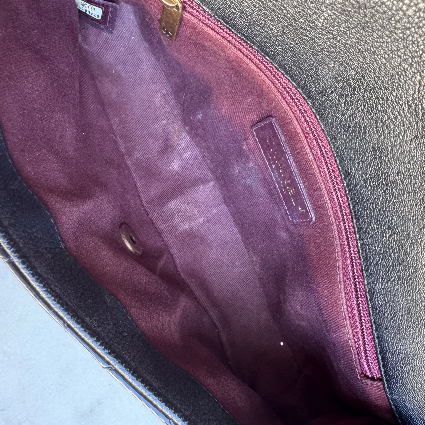 Chanel Quilted Patent Leather Medium Eyelet Single Flap Crossbody