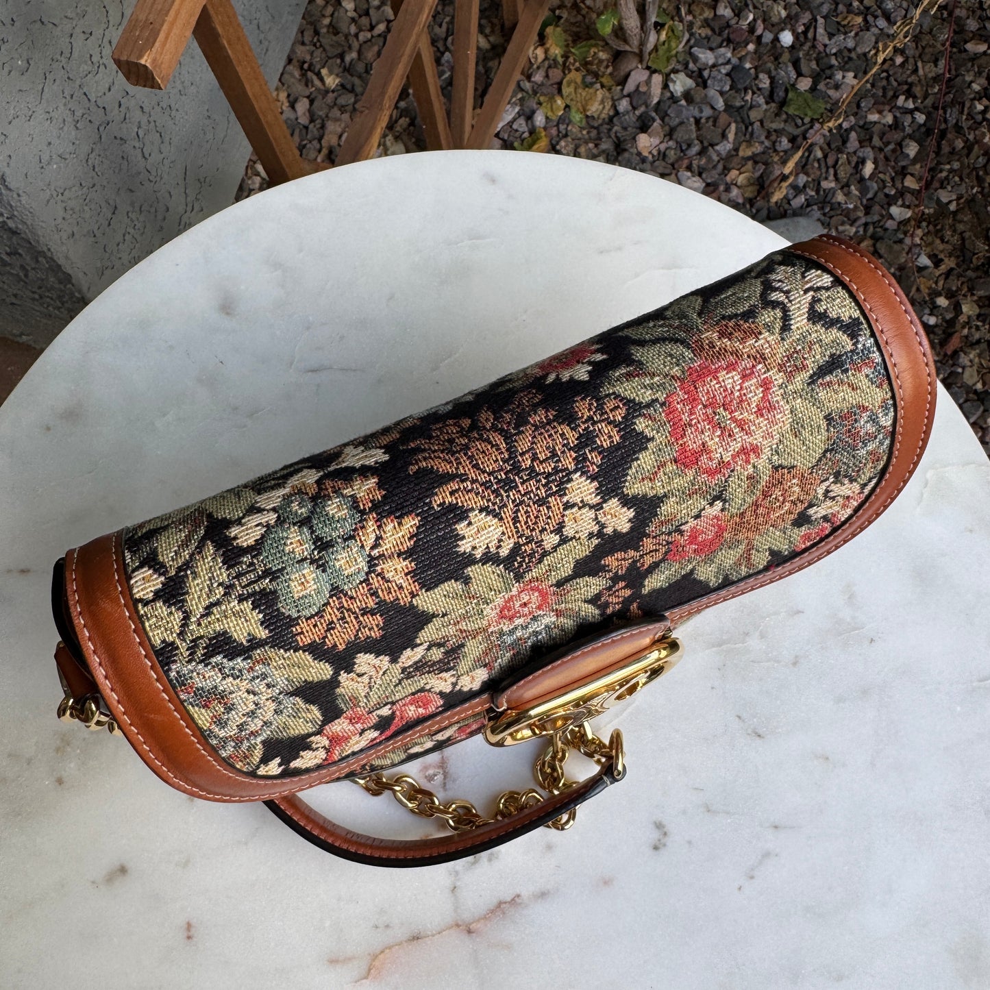 Celine Floral Jacquard Chain Maillon Triomphe