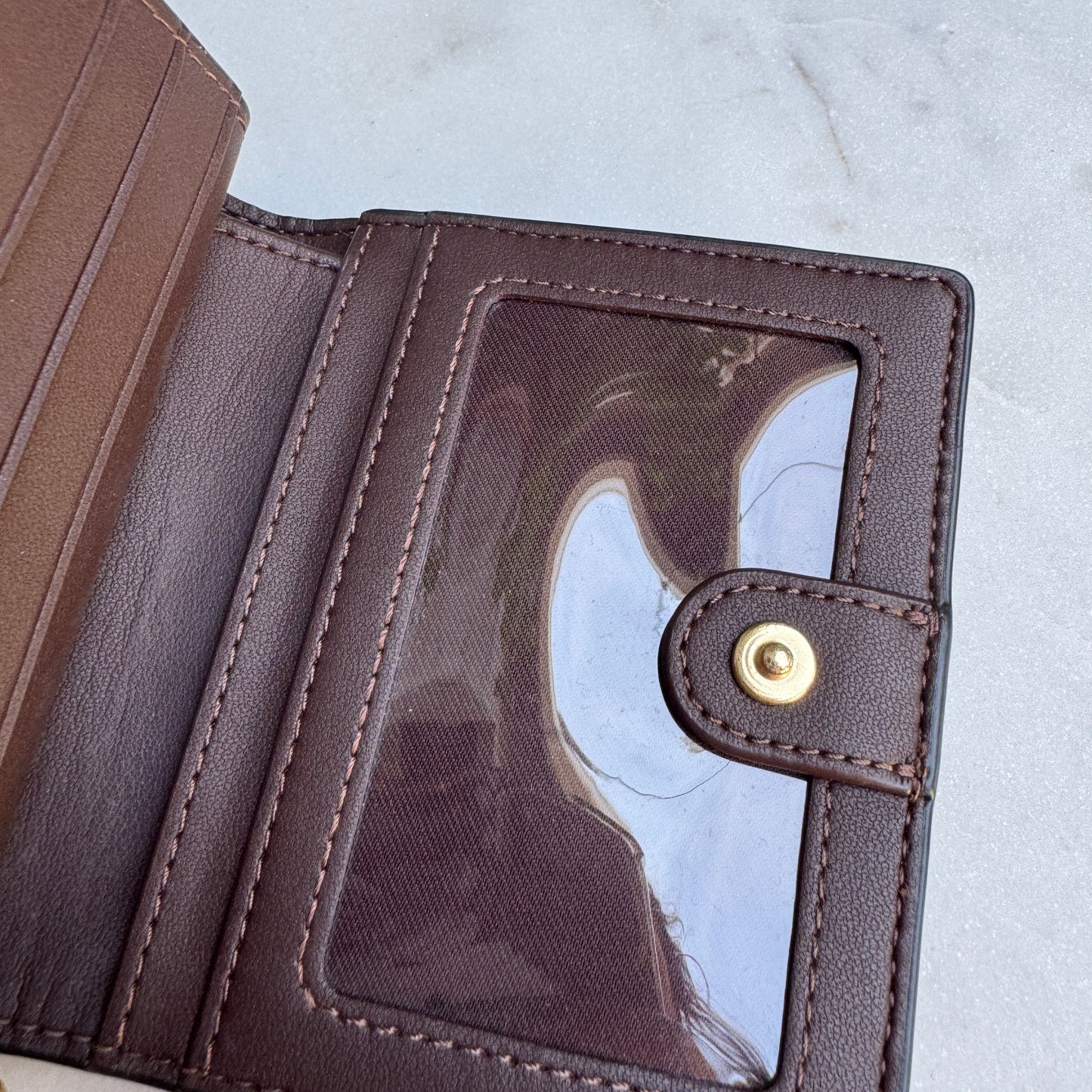 Coach Chenille Snap Wallet