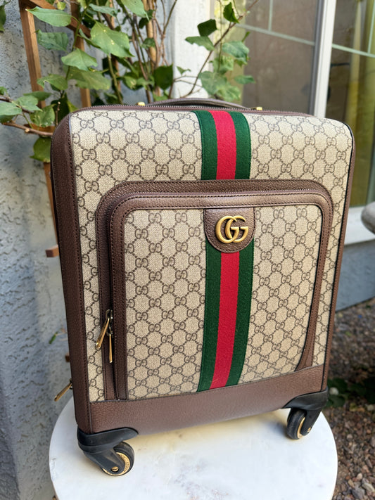 Gucci Savoy Small Monogram Trolley Suitcase