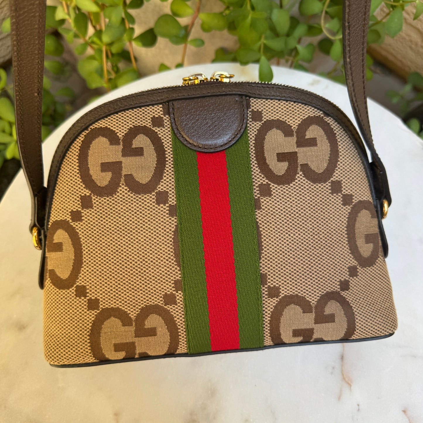 Gucci Jumbo GG Web Ophidia Small Dome Bag
