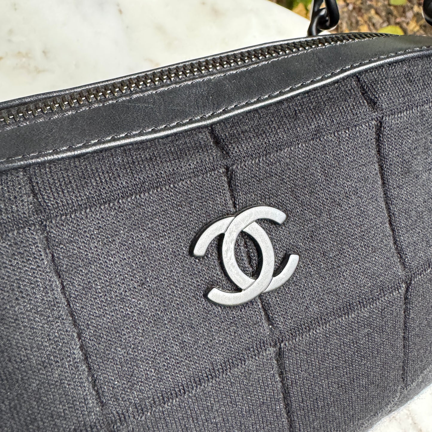 Chanel Y2K Jersey Chocolate Bar Shoulder Bag