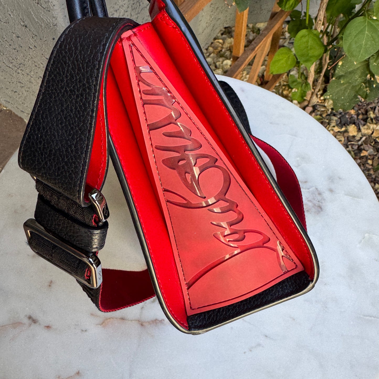 Christian Louboutin Jacquard Calfskin Camoloubi Mini Paloma Crossbody