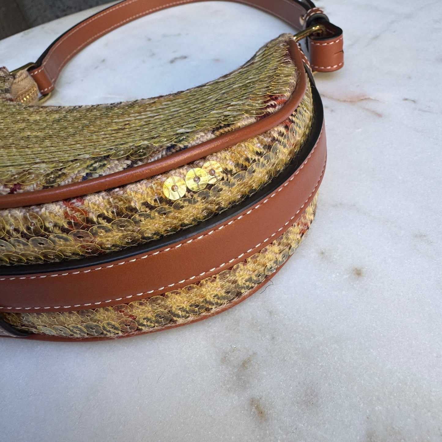 Celine Tweed & Sequin Mini Ava Bag