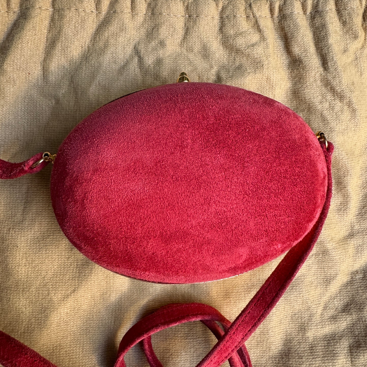 Hermès Oursin Minaudière Pochette Doblis Suede Leather Shoulder Bag