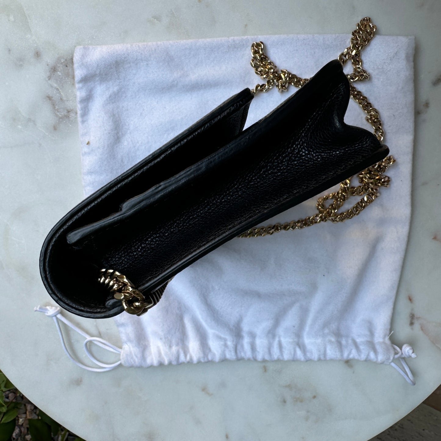 Versace Leather Medusa Chain Crossbody