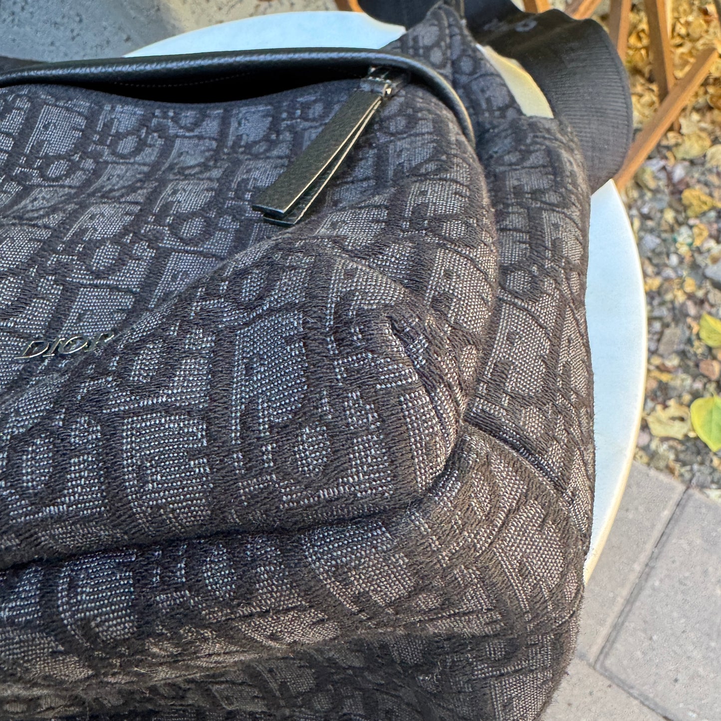 Dior Medium Rider Soft Hobo Oblique Jacquard Messenger Crossbody Bag