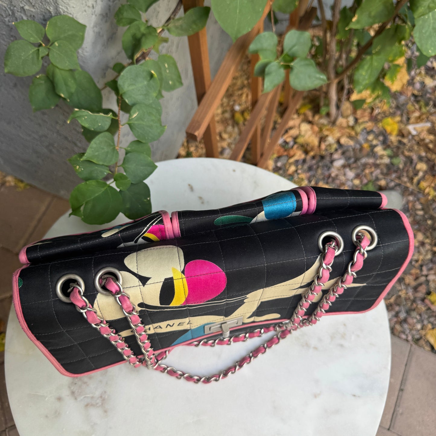 Chanel Vintage Reissue Single Flap Quilted Chocolate Bar Shoulder Bag