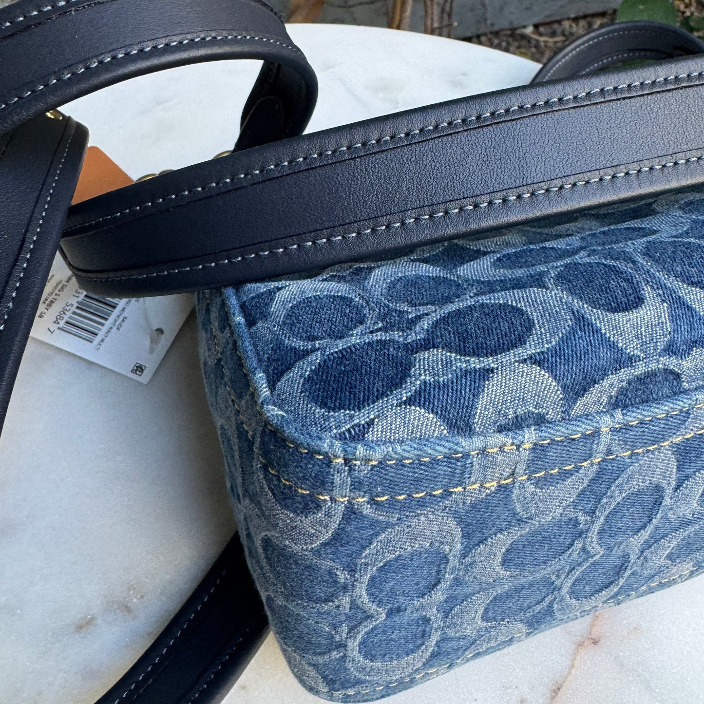 Coach Canvas Denim Monogram Soft Tabby Crossbody