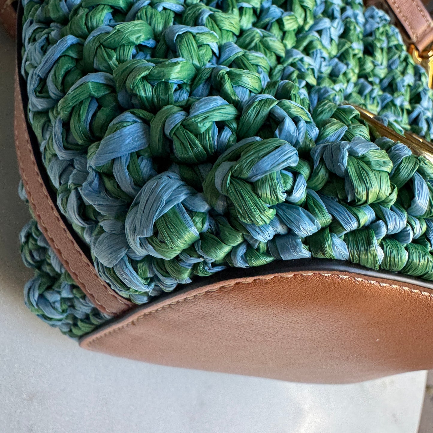 Valentino Garavani VLogo Signature Mini Raffia Bucket Bag