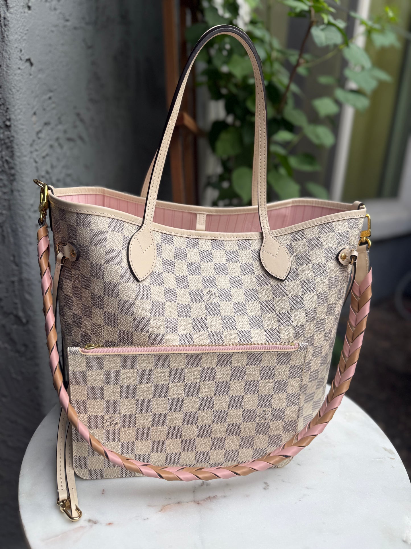 Louis Vuitton Braided Damier Azur Neverfull MM