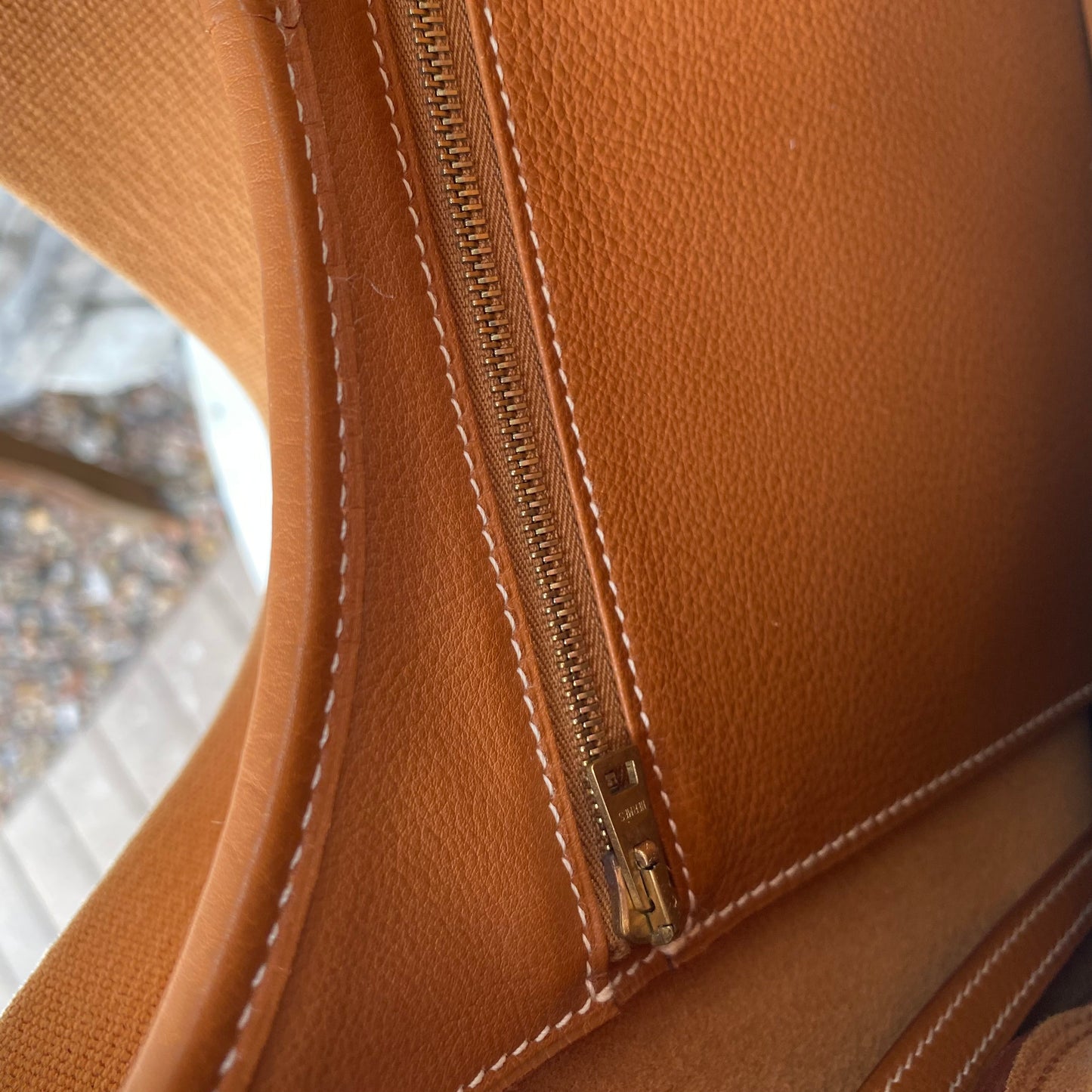 Hermès Tsako Gold Clemence Leather Shoulder Bag