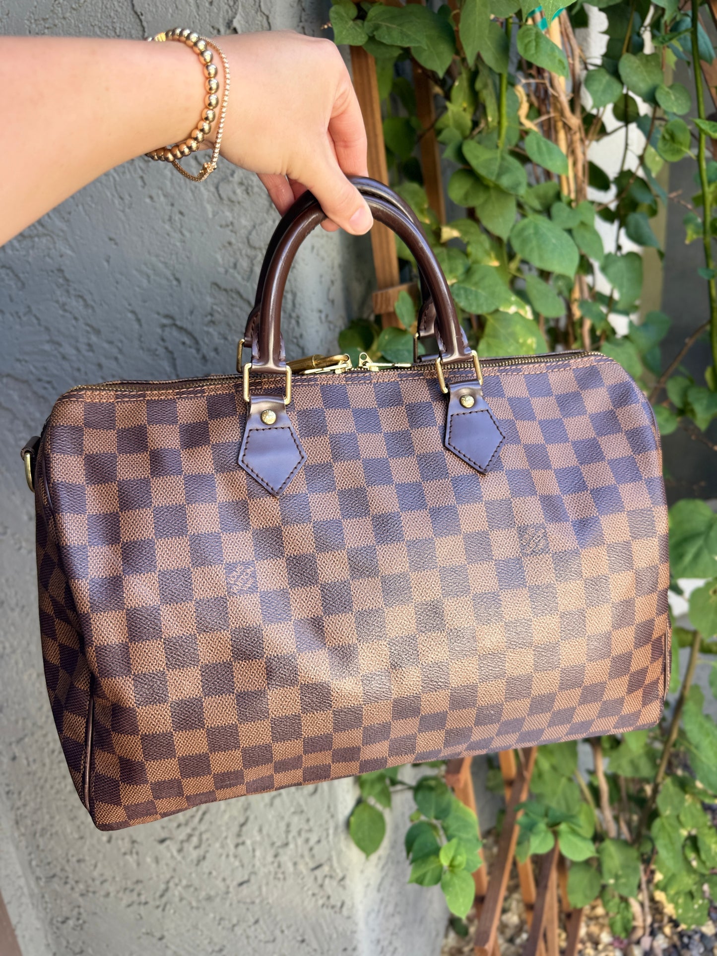 Louis Vuitton Damier Ebene Speedy Bandouliere 35