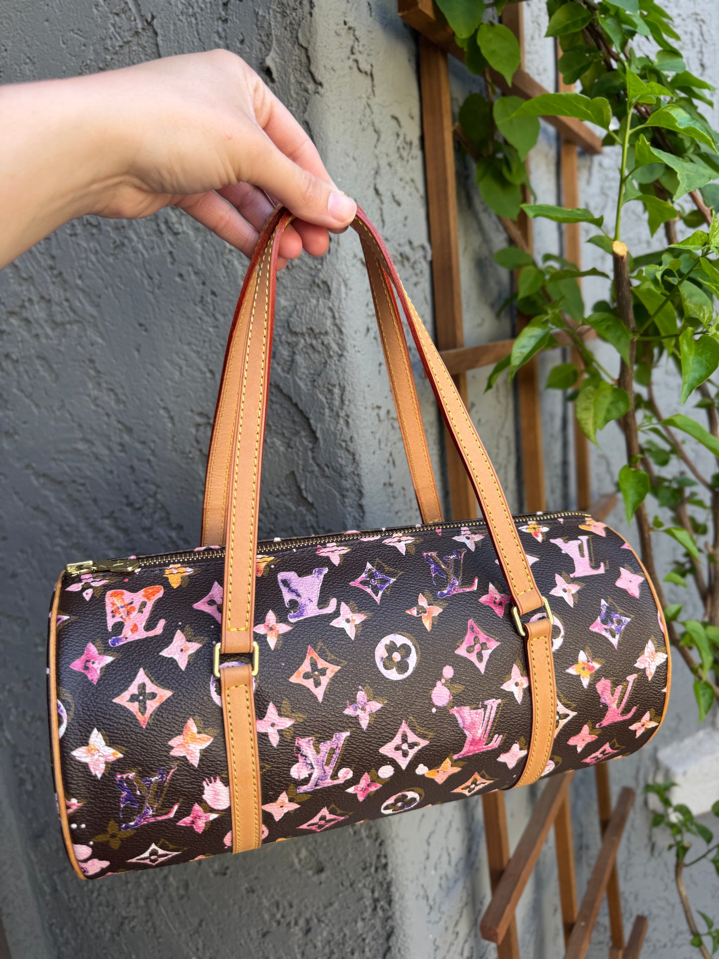 Louis Vuitton Richard Prince Monogram Watercolor Papillon 30 Shoulder Bag