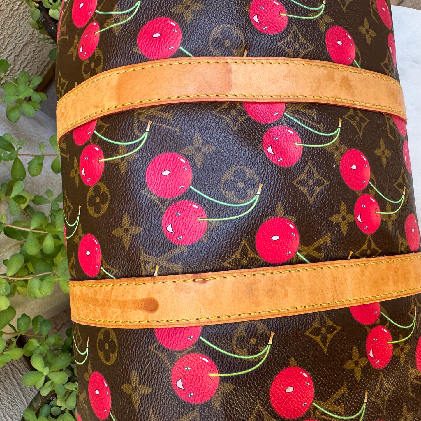 Louis Vuitton x Takashi Murakami Vintage Cherry Keepall 45