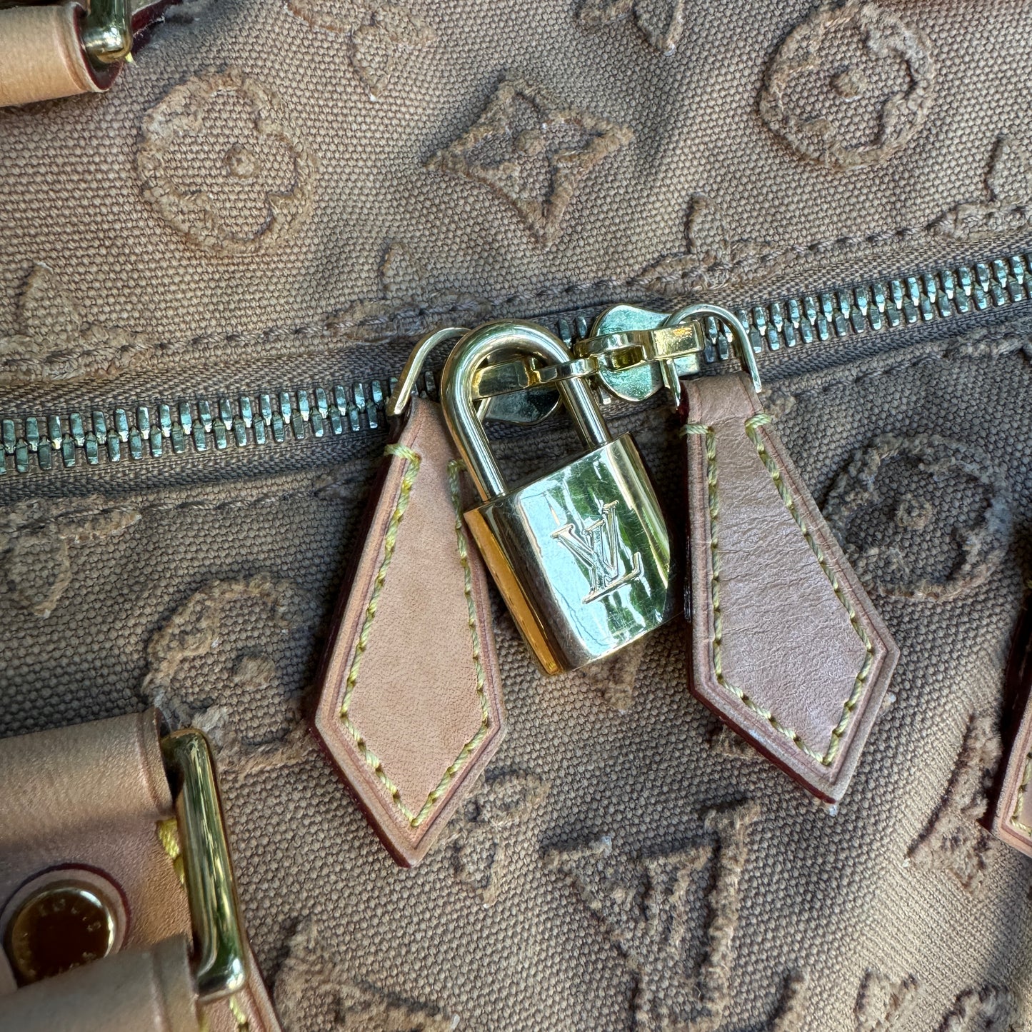 Louis Vuitton Monogram Stone Denim Speedy Bandouliere 35