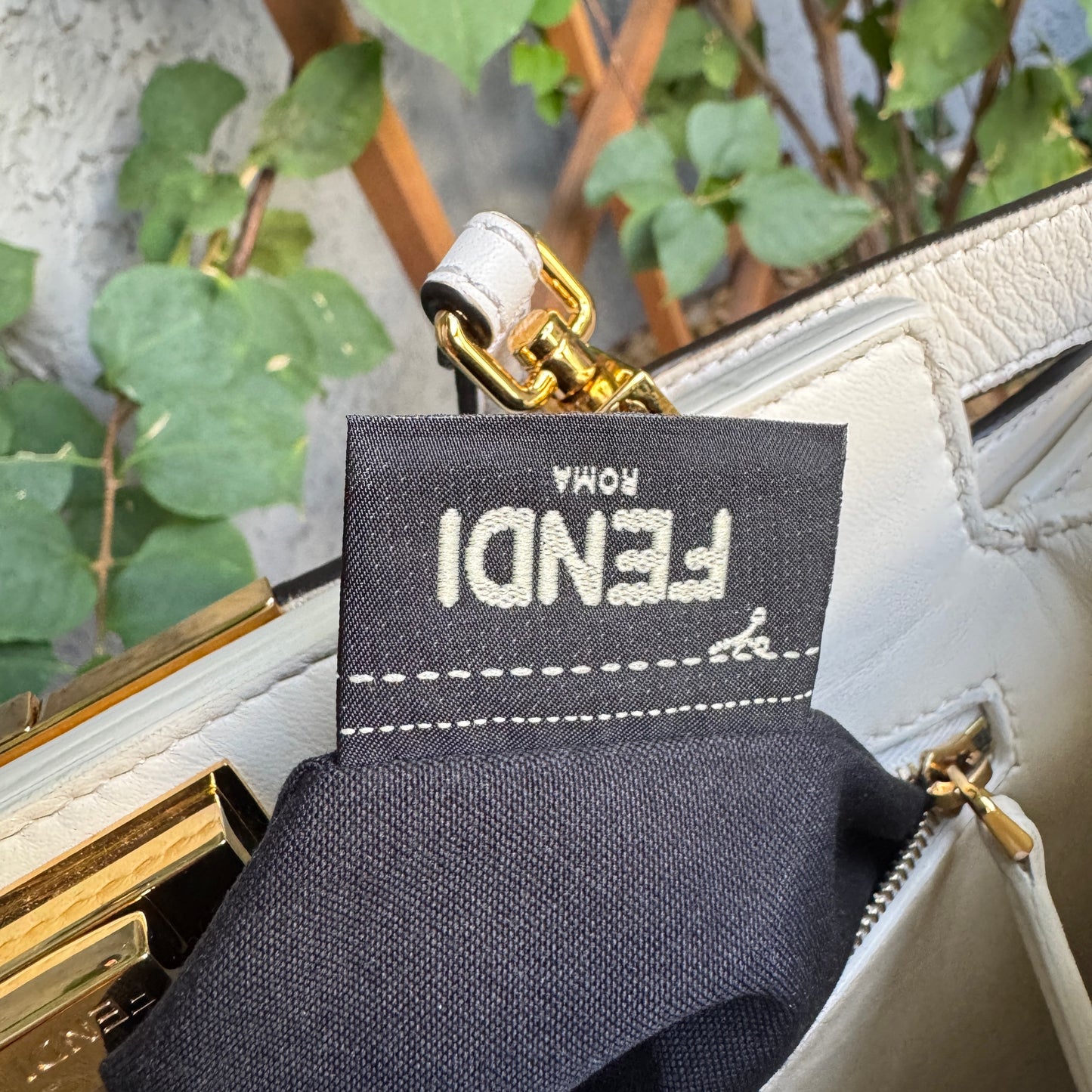 Fendi Pony Hair Leather Peekaboo Clutch Crossbody