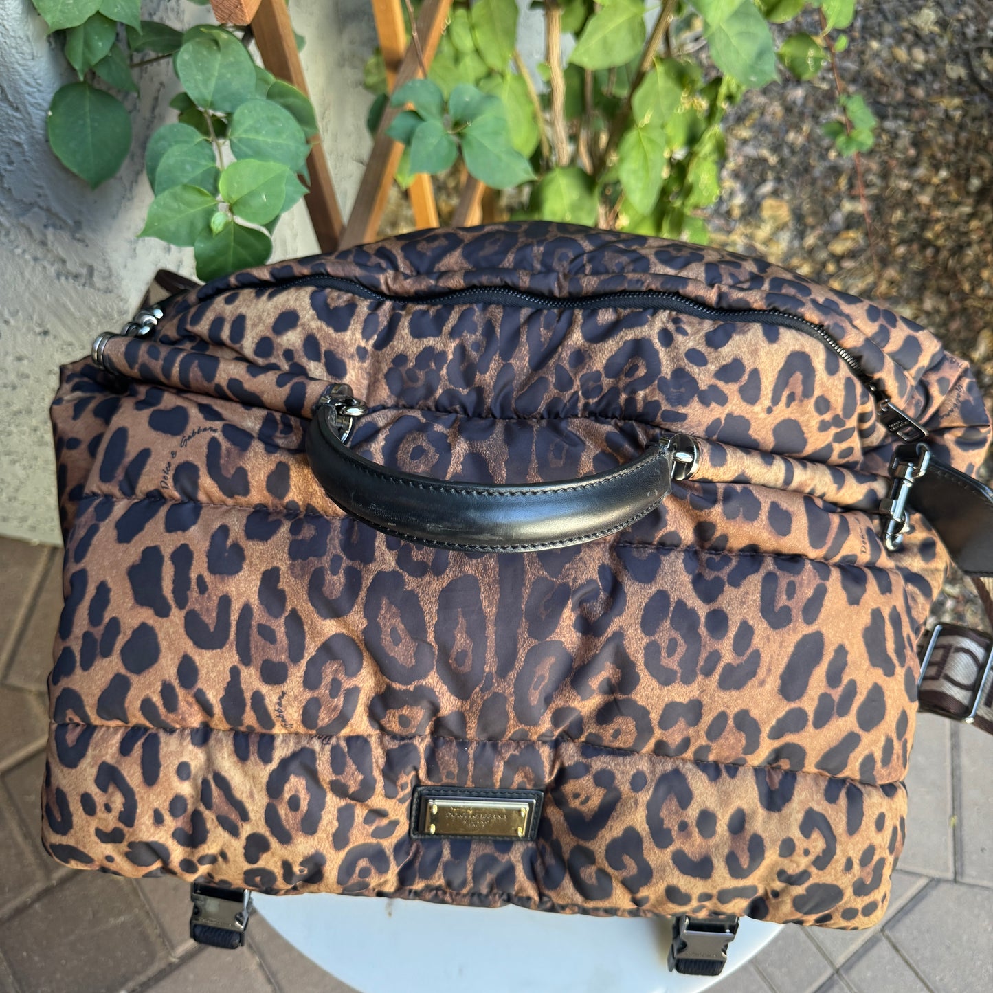Dolce & Gabbana DG Leo XL Leopard Nylon Sicily Crossbody