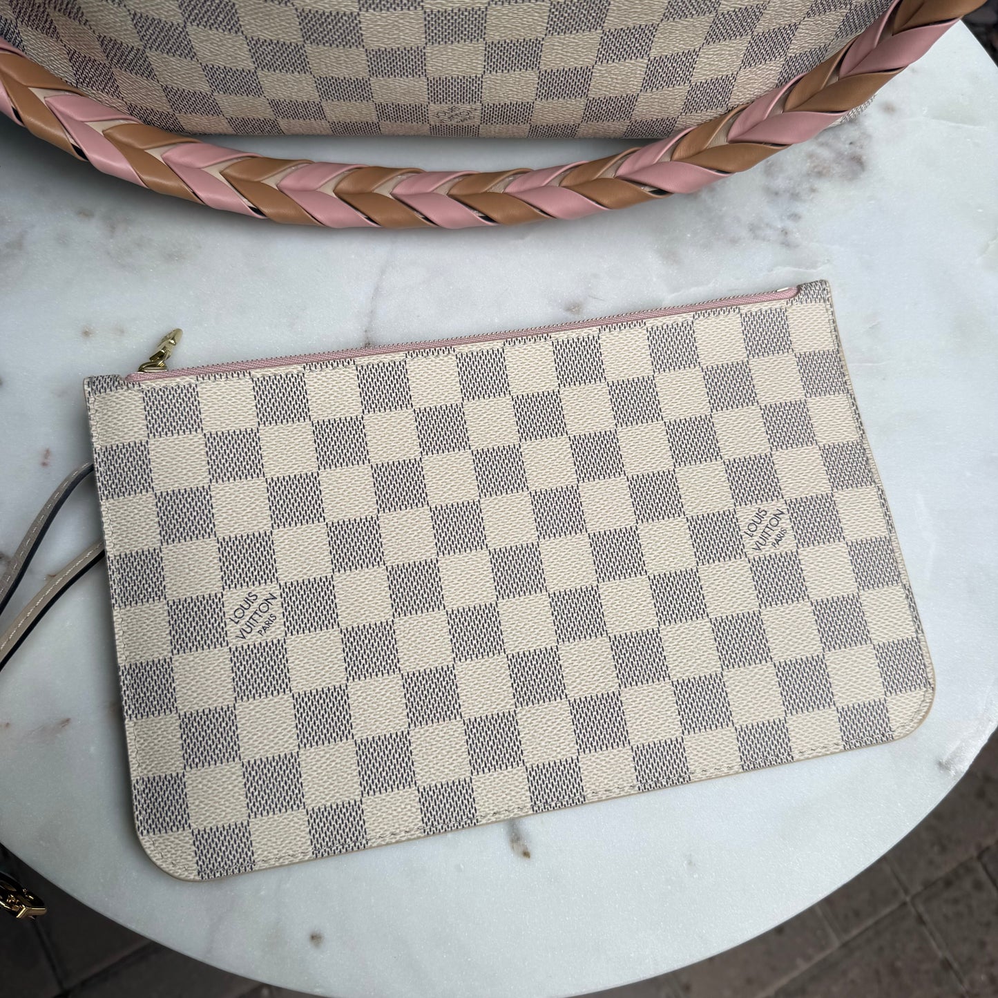 Louis Vuitton Braided Damier Azur Neverfull MM