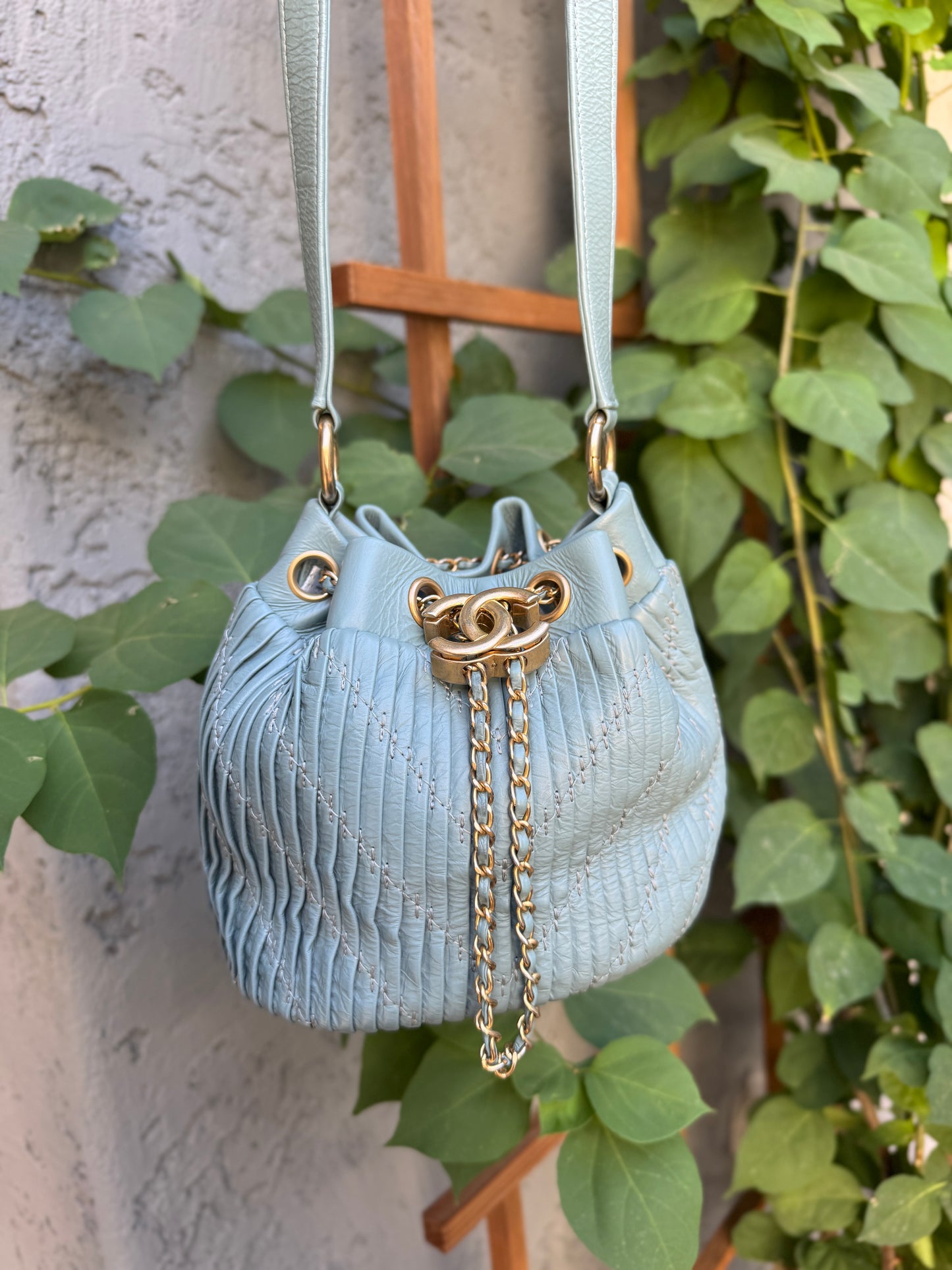 Chanel Paris-Greece Small Coco Pleats Bucket Bag