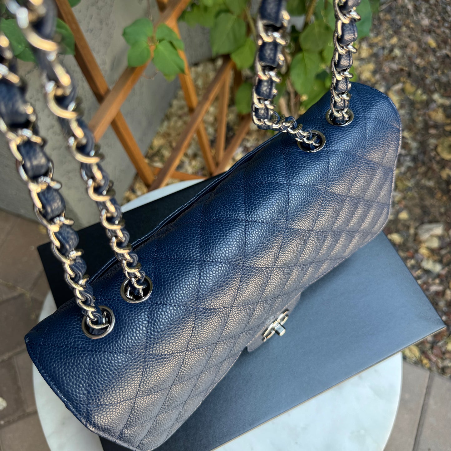 Chanel Jumbo Classic Single Flap Caviar Leather Shoulder Bag