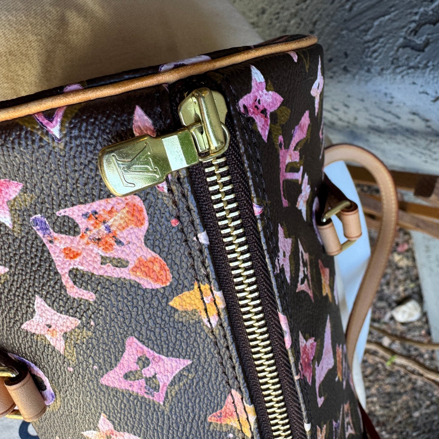 Louis Vuitton Richard Prince Monogram Watercolor Papillon 30 Shoulder Bag